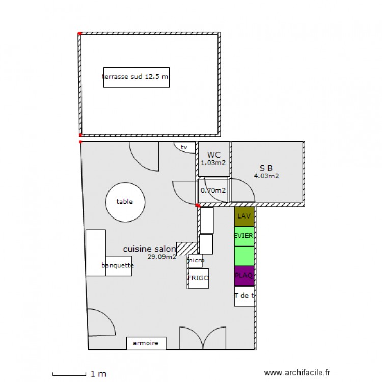 GITE menble. Plan de 0 pièce et 0 m2