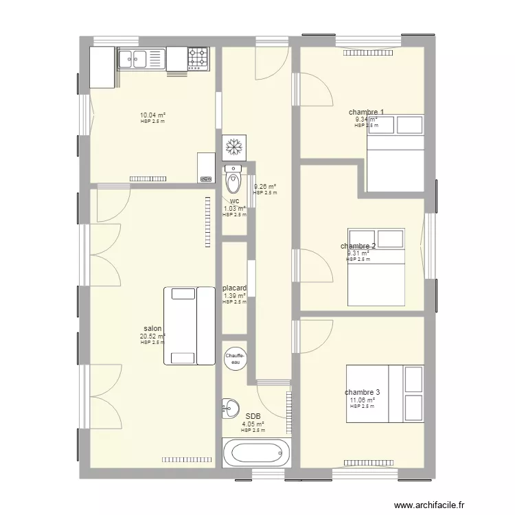 appart arlac. Plan de 