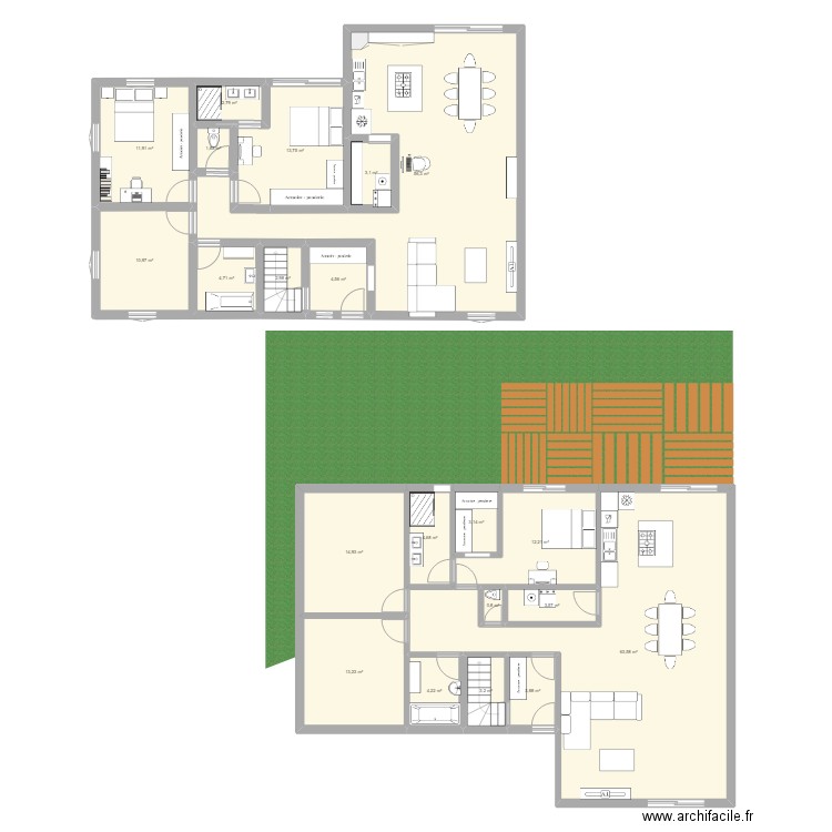 plan rdc. Plan de 0 pièce et 0 m2