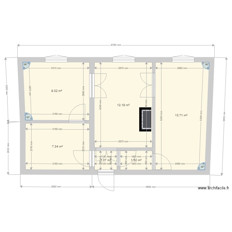 LA REAL Appart POCH Existant. Plan de 0 pièce et 0 m2