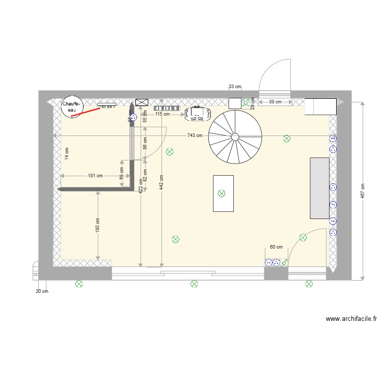 circuit eau. Plan de 0 pièce et 0 m2