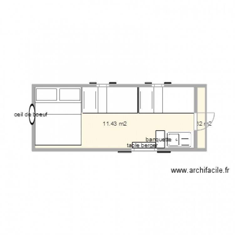 roulotte 4 pers  . Plan de 0 pièce et 0 m2