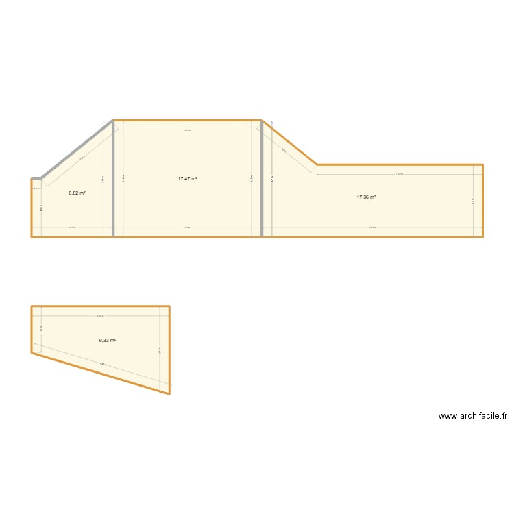 anthy terrasse coté  lac. Plan de 4 pièces et 51 m2