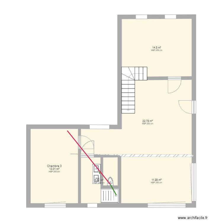 Plan etage reseau eaux usées eaux vannes. Plan de 0 pièce et 0 m2