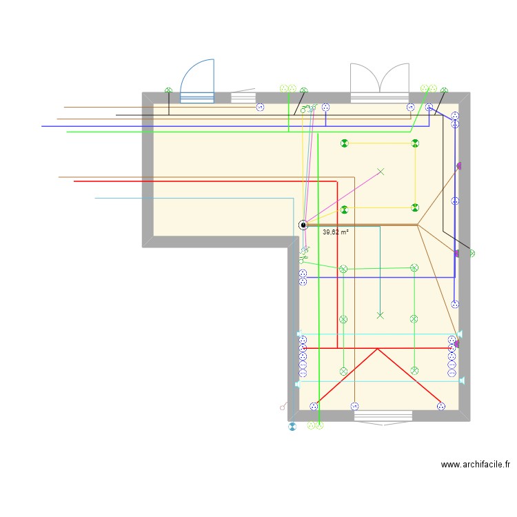 st hilaire. Plan de 1 pièce et 40 m2