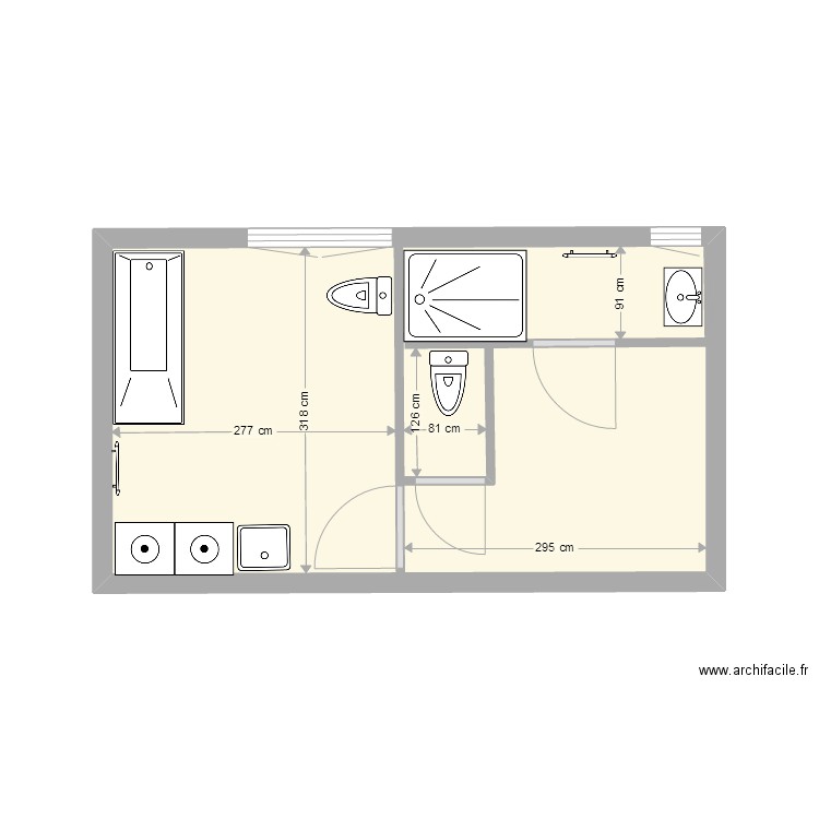 erquy. Plan de 1 pièce et 18 m2