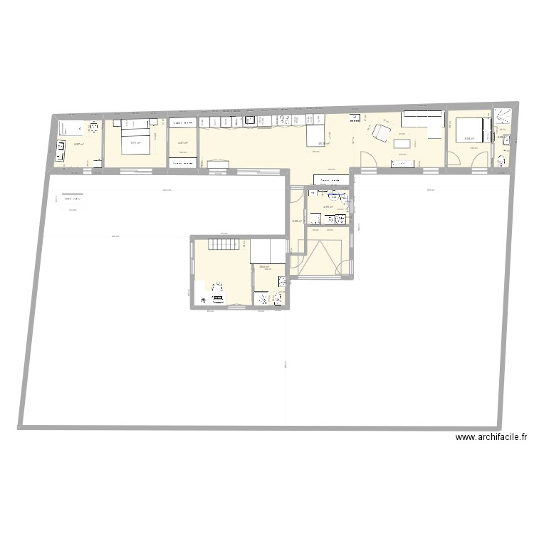 Plan 31. Plan de 9 pièces et 112 m2