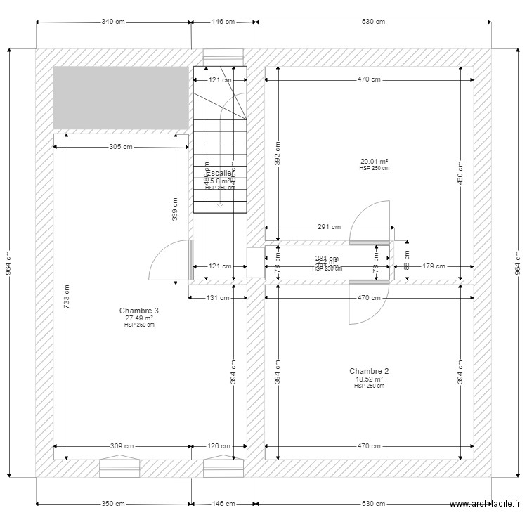 THIERY ETAGE PROJET. Plan de 0 pièce et 0 m2