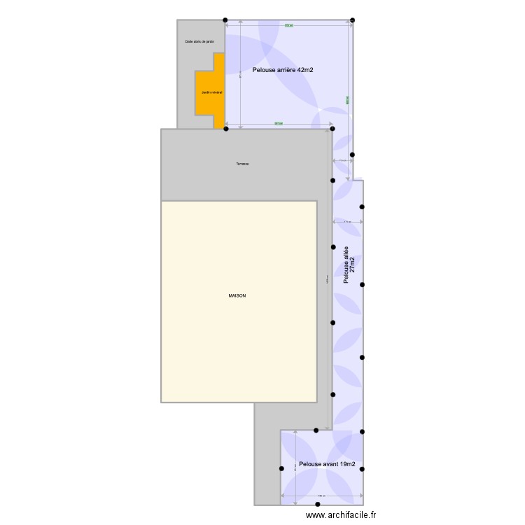 Jardin Essarts. Plan de 5 pièces et 258 m2