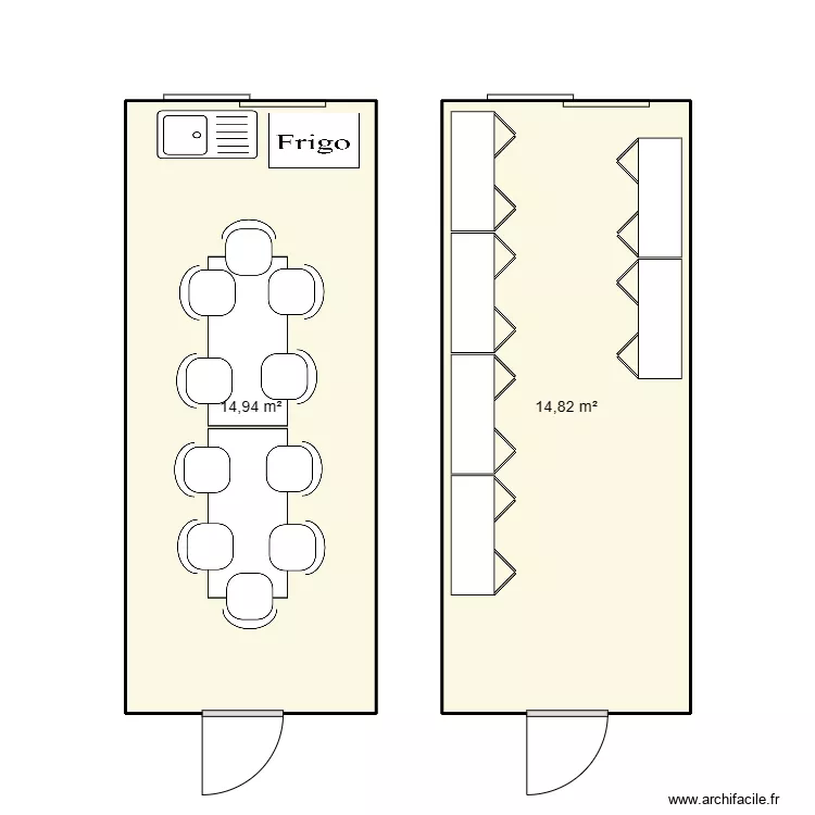 LC2  CHANTIER PERREUX. Plan de 