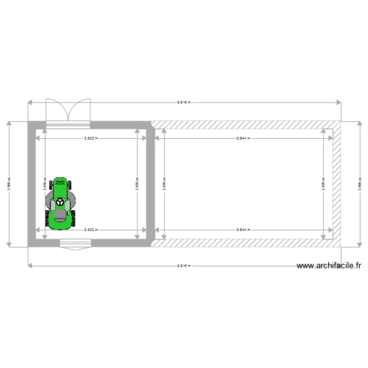cabanon de jardin. Plan de 