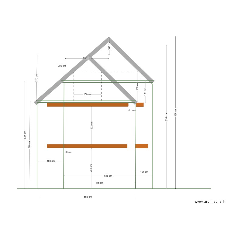 coupe laterale elargie bon. Plan de 0 pièce et 0 m2