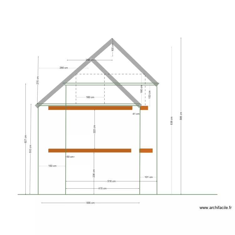 coupe laterale elargie bon. Plan de 
