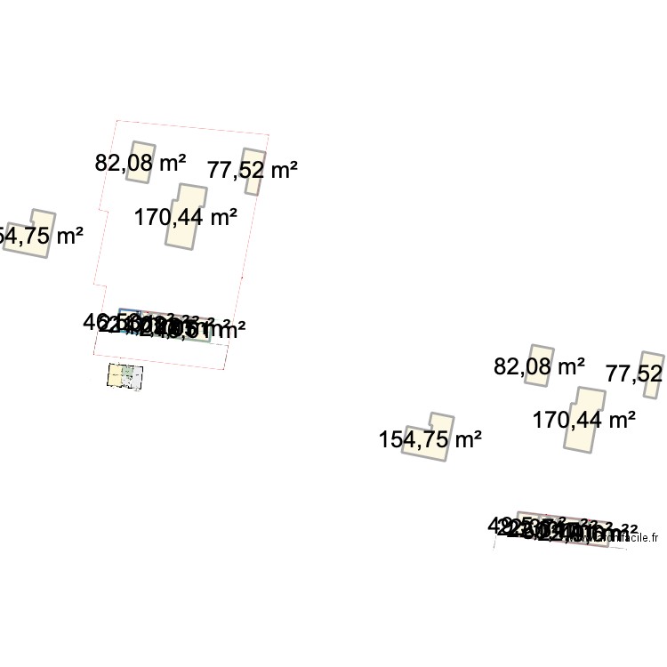 NEWWNEW. Plan de 20 pièces et 1389 m2