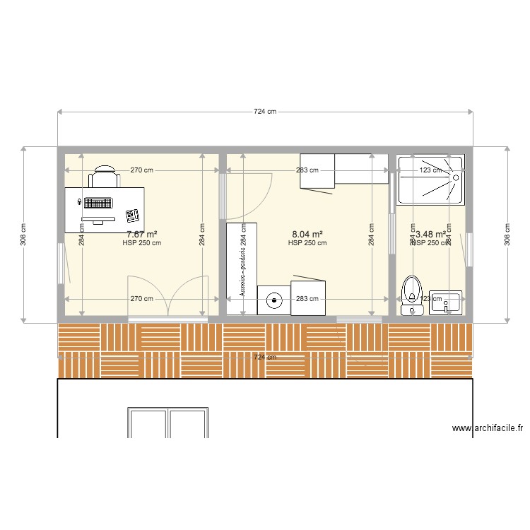 BUANDERIE PROJET GITES. Plan de 0 pièce et 0 m2