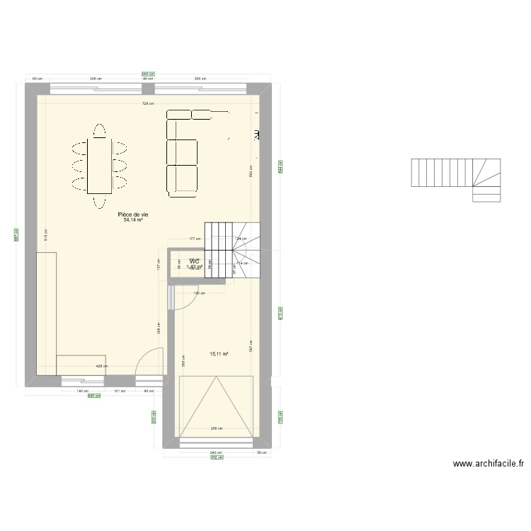 maison 8m. Plan de 0 pièce et 0 m2