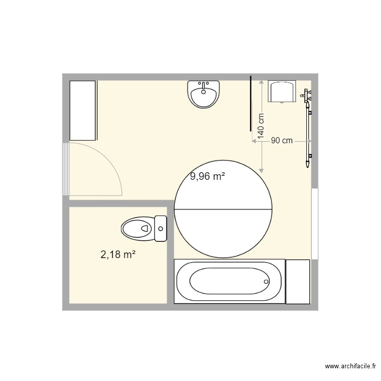 Francois SDB projet. Plan de 0 pièce et 0 m2