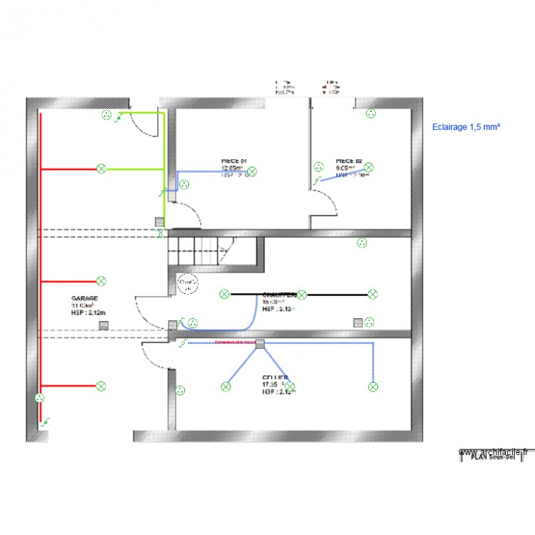 Plan sous sol. Plan de 0 pièce et 0 m2