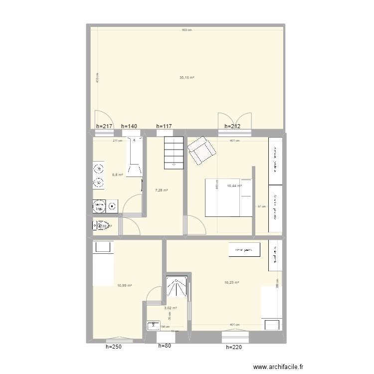 BE-ETAGE_v3.5. Plan de 8 pièces et 97 m2