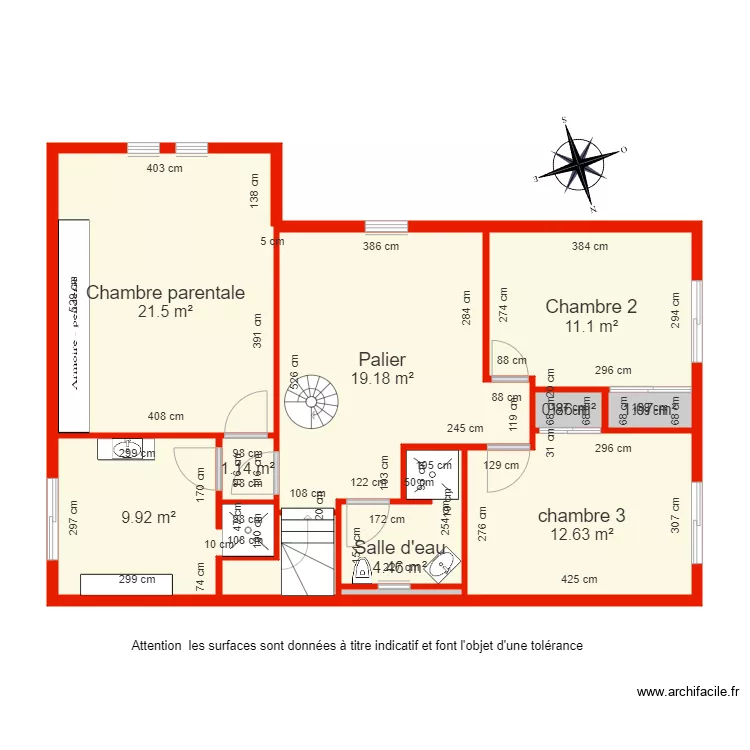 BI 6178 &eacute;tage c&ocirc;t&eacute;. Plan de 