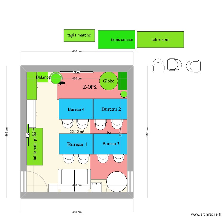 Bureau SANTE-Secutop. Plan de 0 pièce et 0 m2