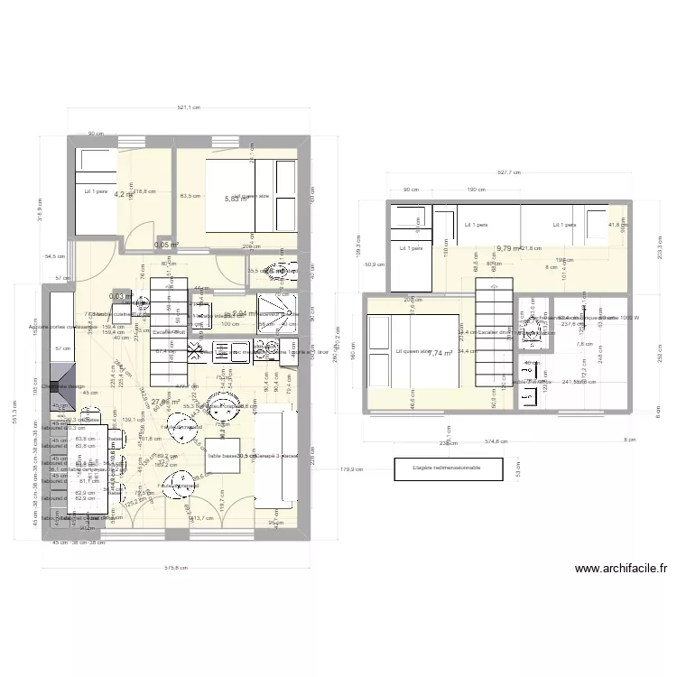 Appart Val d'Isere Val d'Illaz v2. Plan de 