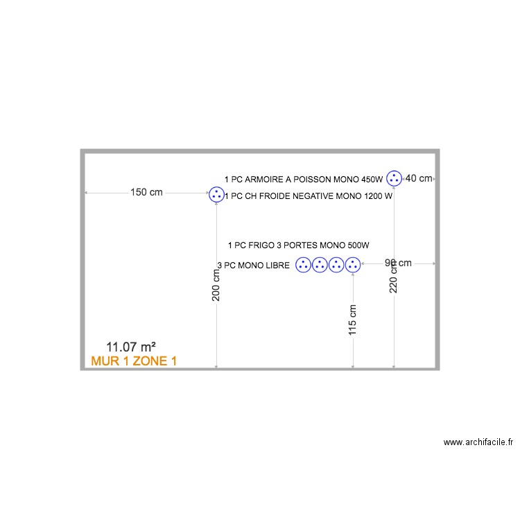 MUR 1 ZONE 1 . Plan de 0 pièce et 0 m2