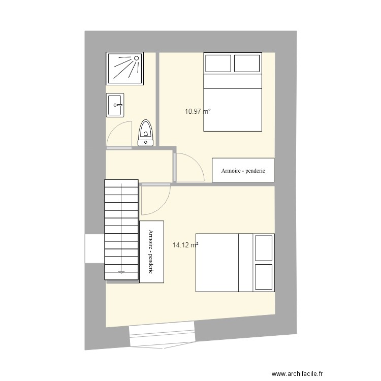 marennes2 ETAGE salle de bain 3ESSAIS. Plan de 0 pièce et 0 m2