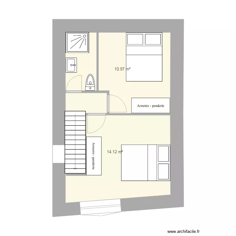marennes2 ETAGE salle de bain 3ESSAIS. Plan de 