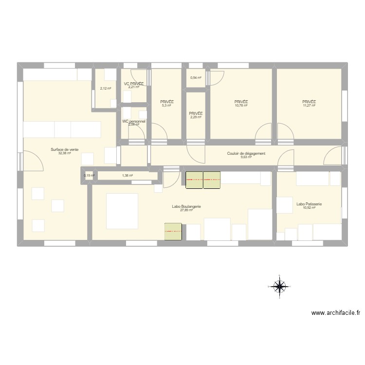 ma boulangerie pâtisserie. Plan de 0 pièce et 0 m2