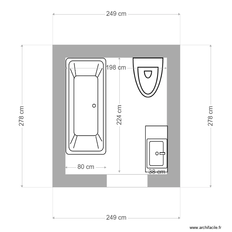 flo salle de bain. Plan de 