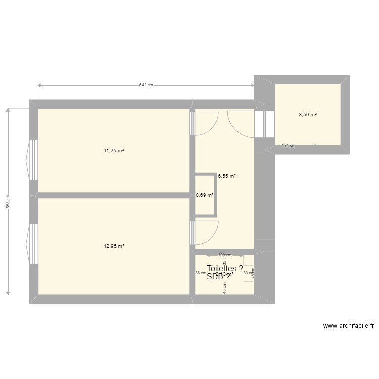 Plan 2ème étage patisserie (ancien). Plan de 0 pièce et 0 m2