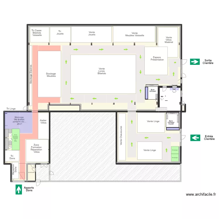 Implant Tri Linge 3 postes projet2/ 2023-07-22. Plan de 