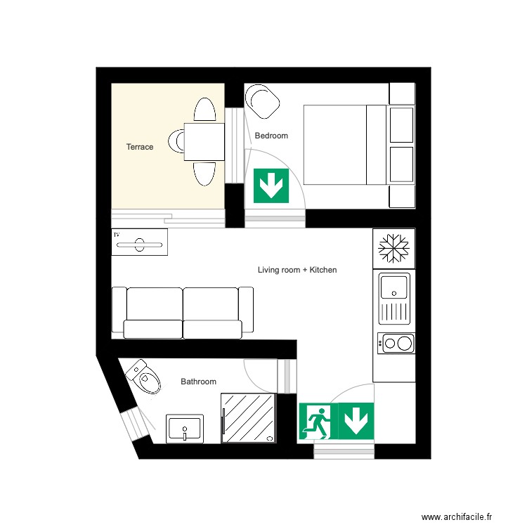 Appartement A1. Plan de 0 pièce et 0 m2