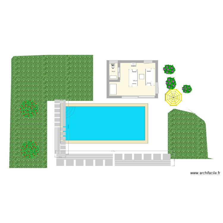 Pool house. Plan de 0 pièce et 0 m2