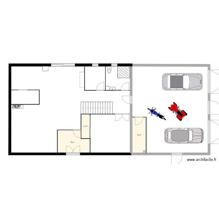 garage. Plan de 0 pièce et 0 m2