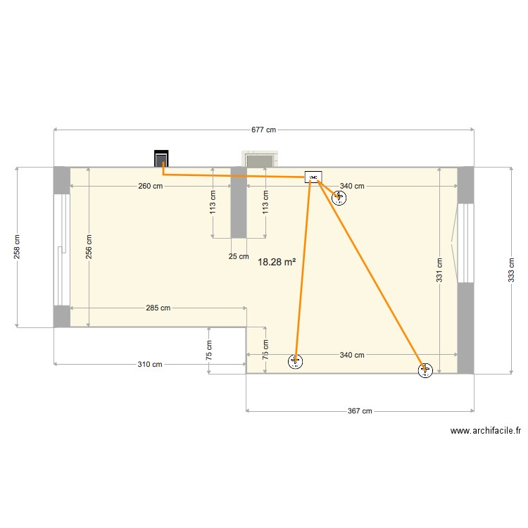 AM VMC. Plan de 0 pièce et 0 m2