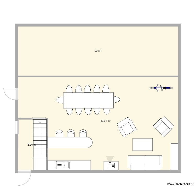 etage hangar v3. Plan de 0 pièce et 0 m2