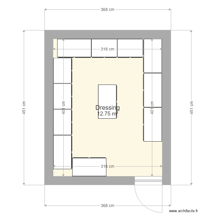 DRESSING. Plan de 0 pièce et 0 m2