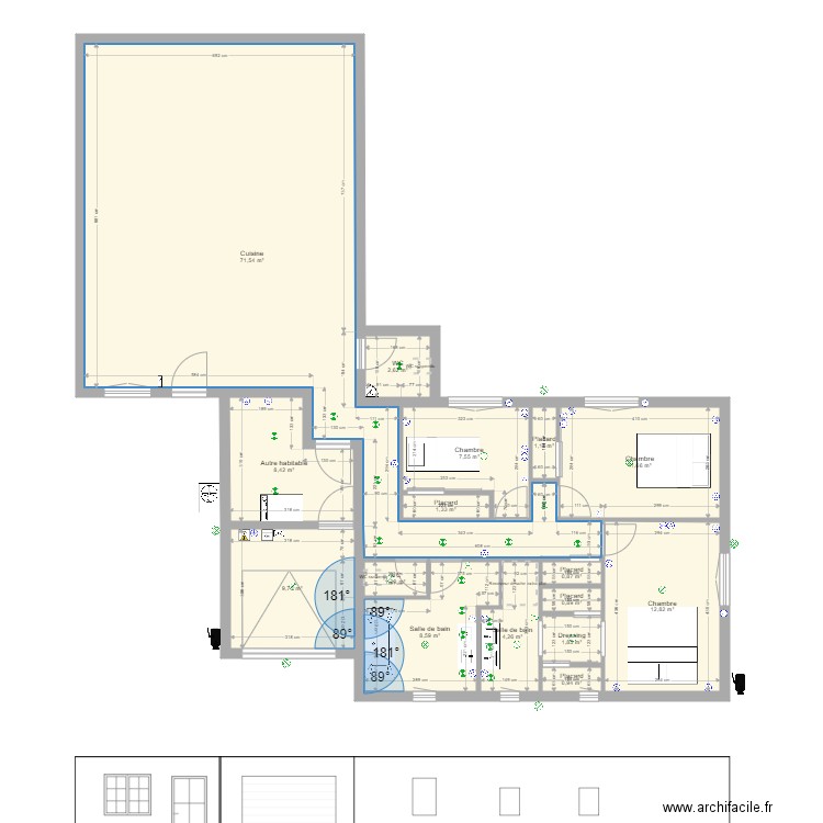 RUDY . Plan de 16 pièces et 146 m2