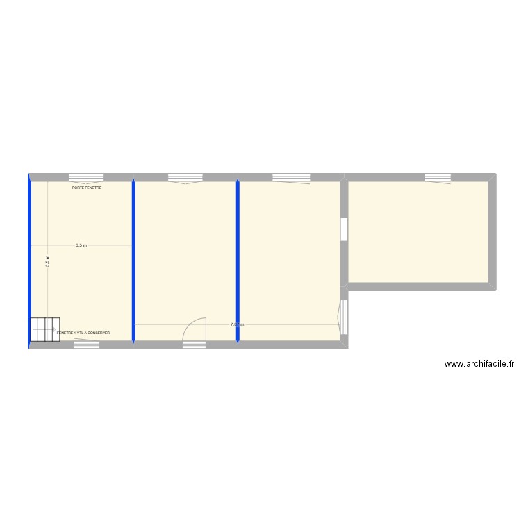 ROGER 2. Plan de 4 pièces et 75 m2