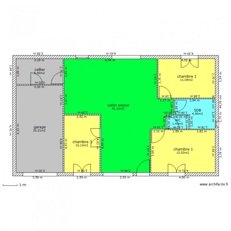 plan maison 10m x 15m