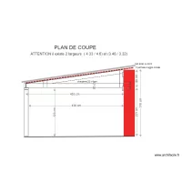 plan coupe  toiture grande  largeur