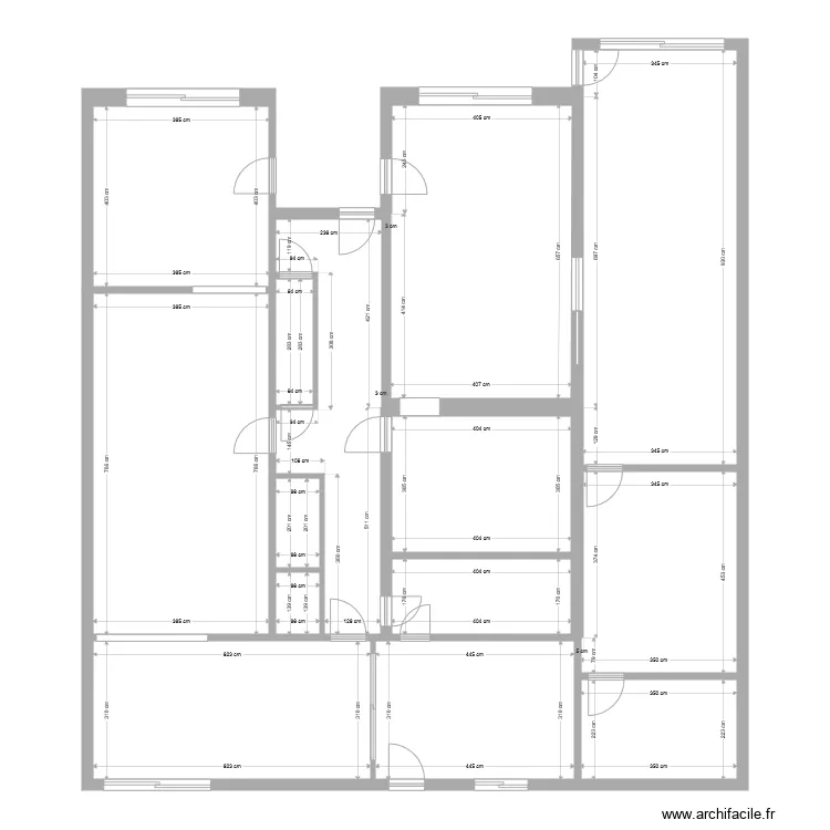 Rez de chauss&eacute;e  plan cot&eacute;. Plan de 