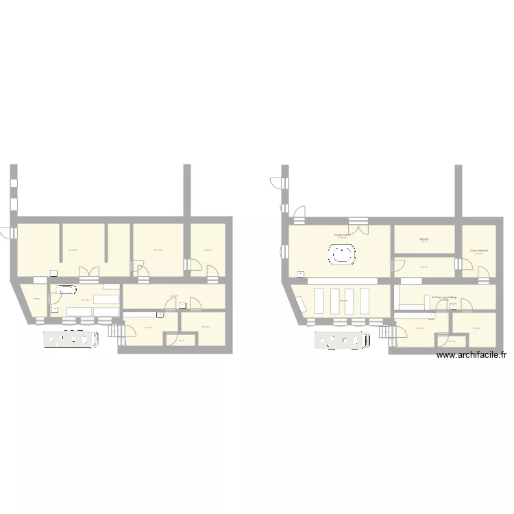Fromagerie existante. Plan de 