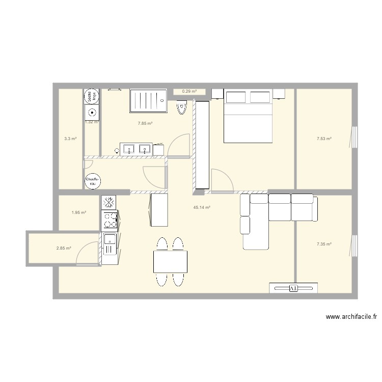 Sous Combles Alex . Plan de 0 pièce et 0 m2