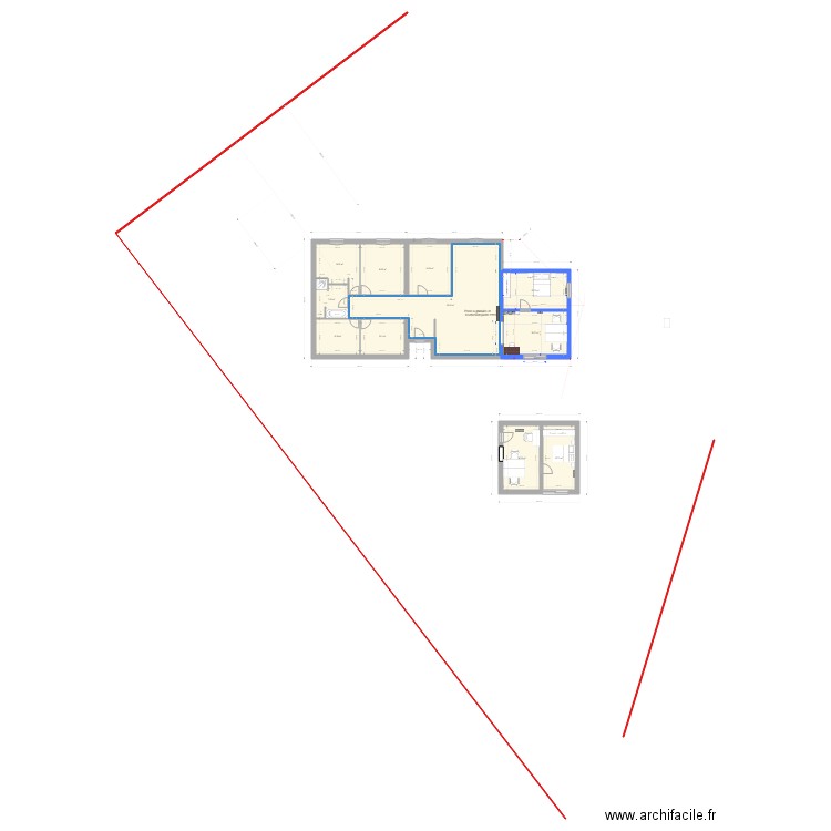 limite 1m80 plan archi adapté. Plan de 0 pièce et 0 m2