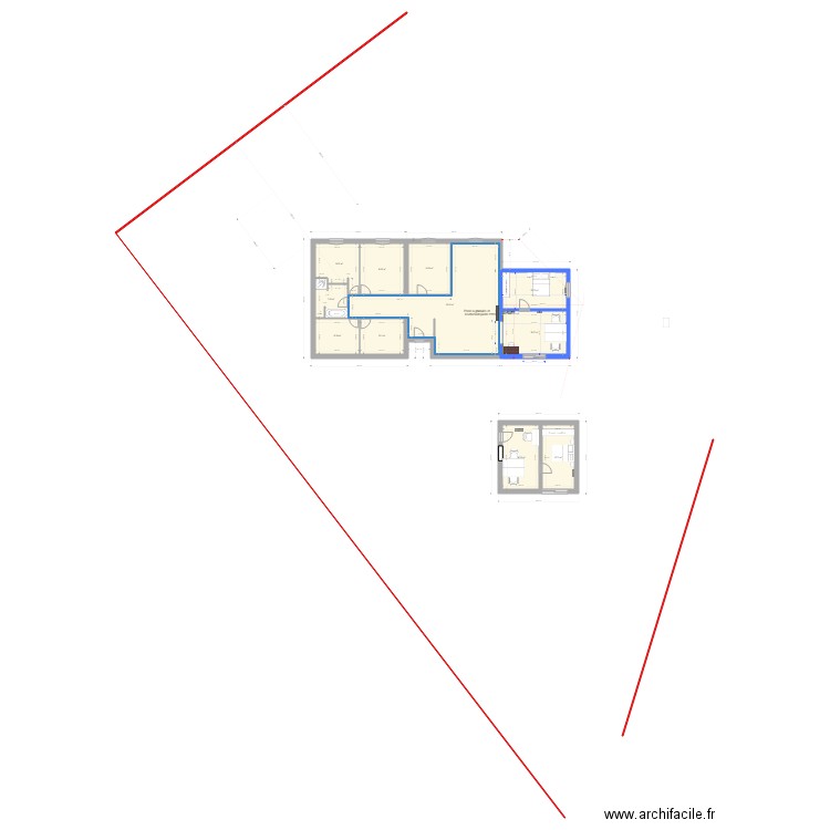 limite 1m80 plan archi adapté. Plan de 0 pièce et 0 m2