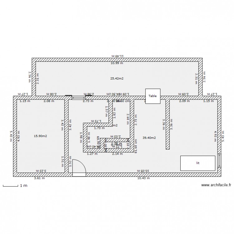 appart1q. Plan de 0 pièce et 0 m2