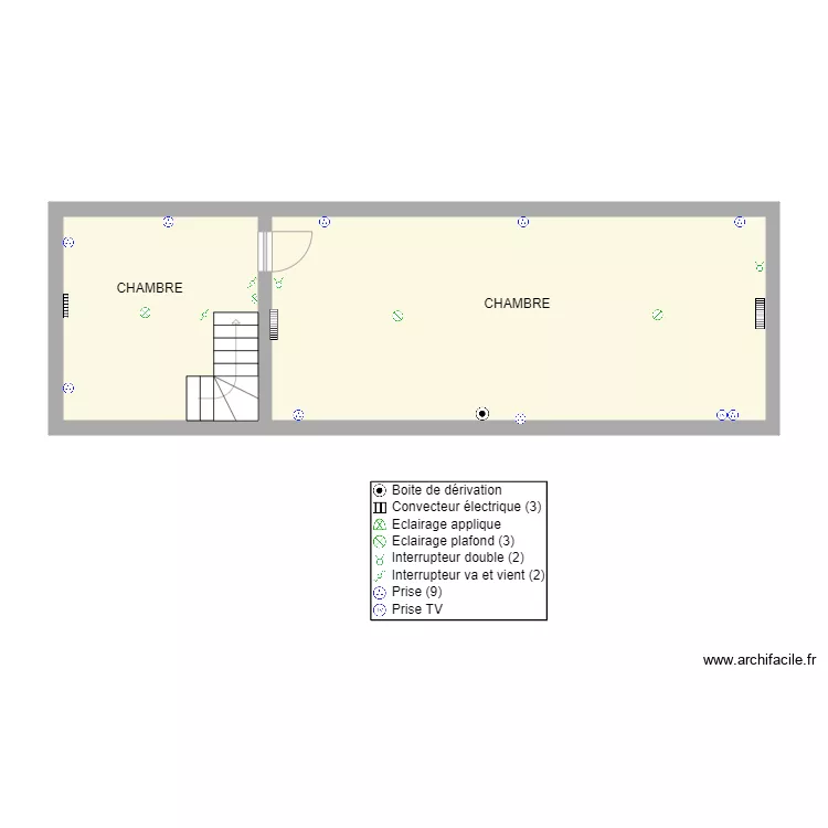 BASTIEN RECOURT ETAGE. Plan de 